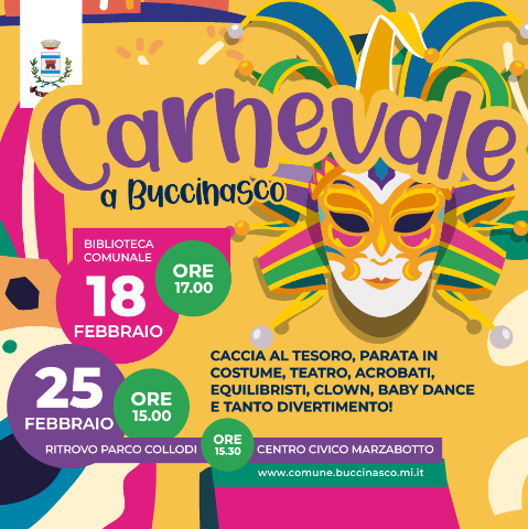 Sfilata in maschera e spettacoli, grande festa di Carnevale a Buccinasco