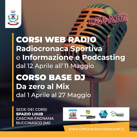 Web radio e dj, corsi gratuiti per ragazze e ragazzi di Buccinasco