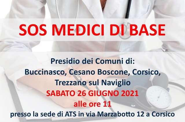 SOS Medici di base, i sindaci del Sud ovest Milano organizzano un presidio sabato 26 giugno